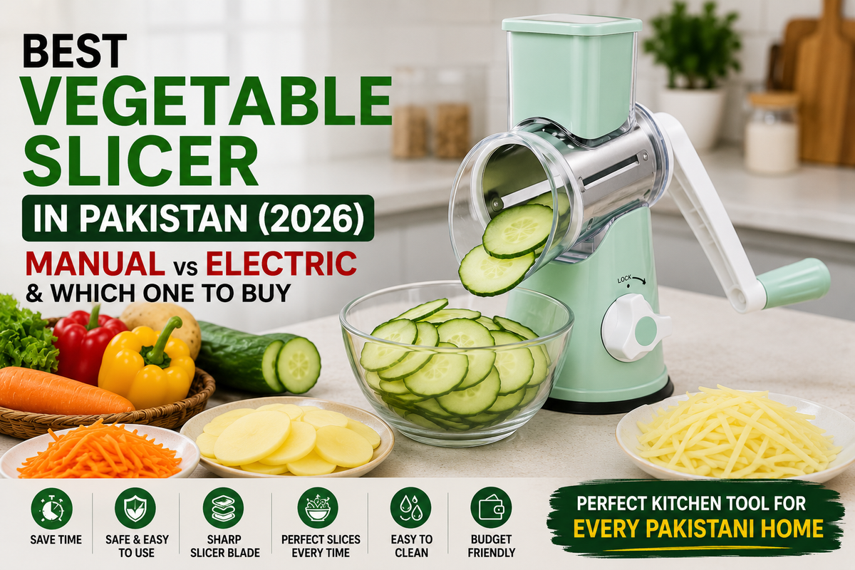 Best Vegetable Slicer in Pakistan (2026) – Manual vs Electric & Which One to Buy