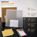 Acrylic LED Writing Board for Kids – 20x20cm Reusable Drawing Board